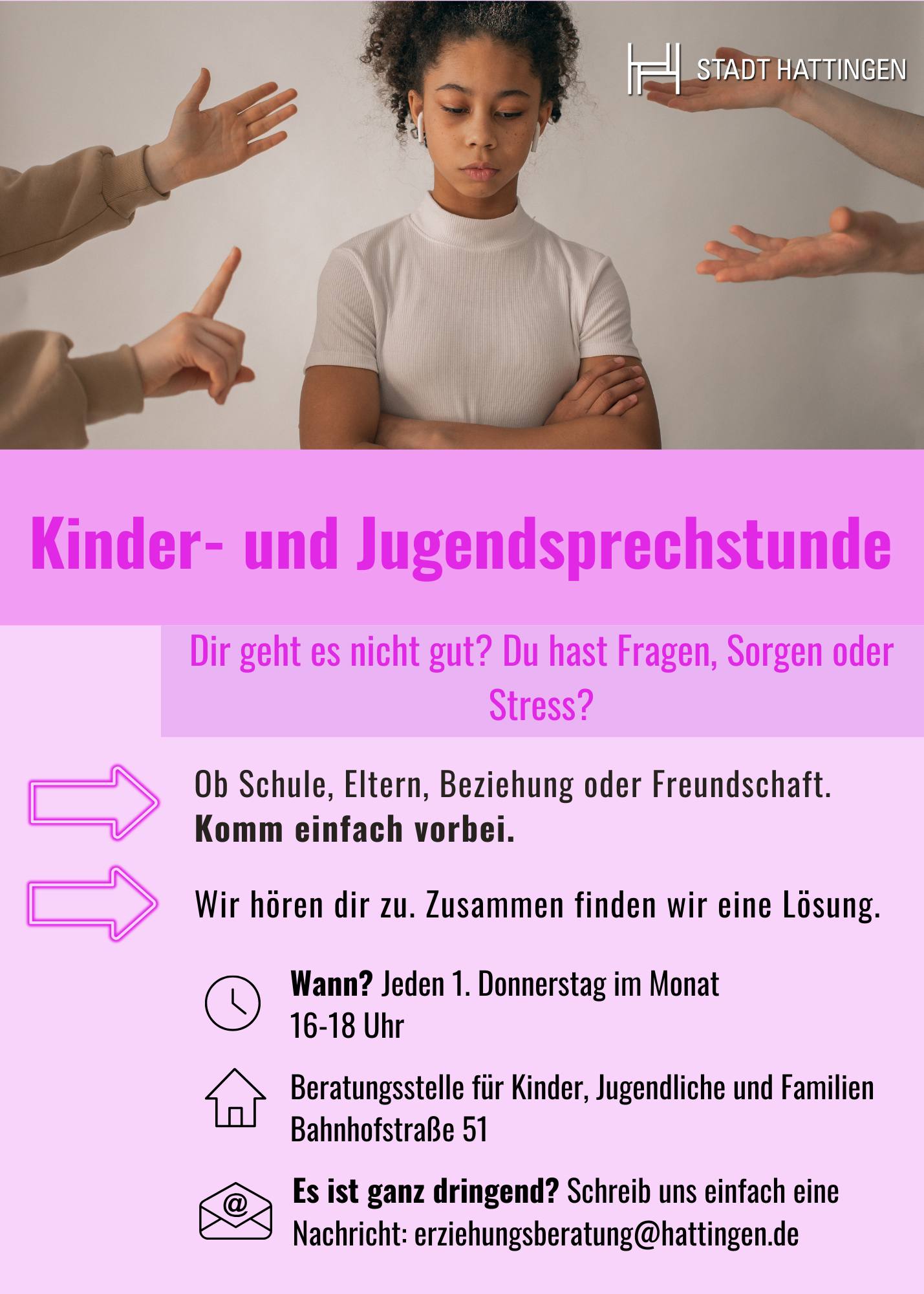 Plakat Kinder- und Jugendsprechstunde