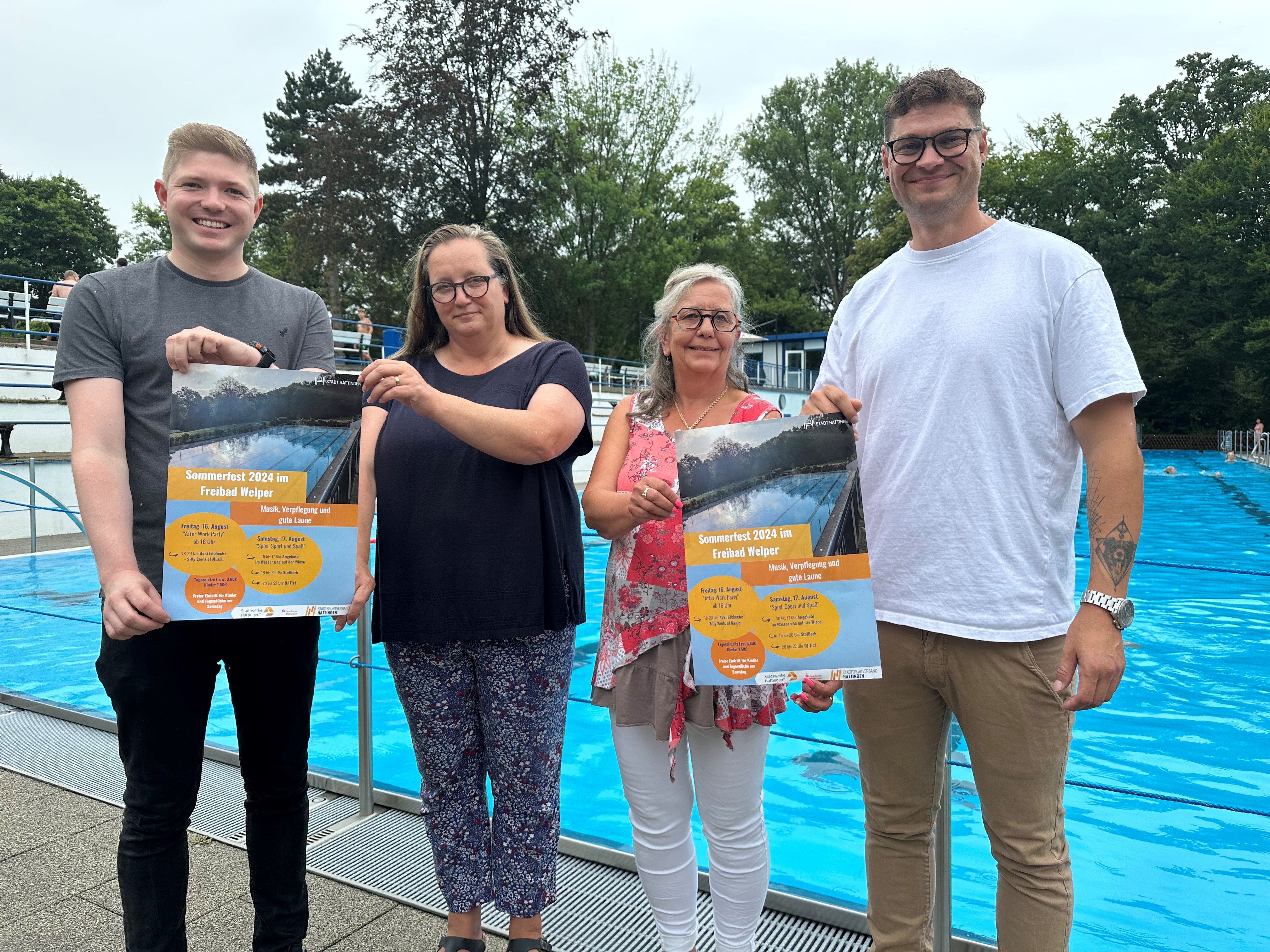 Sportverwaltung und Stadtsportverband bewerben das Sommerfest im Freibad Welper