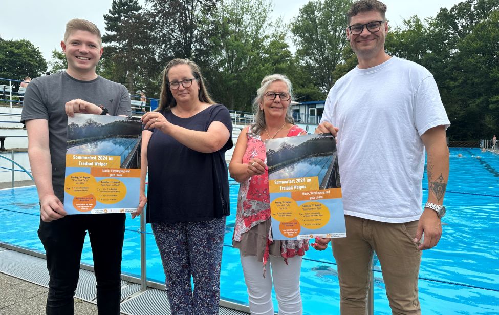 Sportverwaltung und Stadtsportverband bewerben das Sommerfest im Freibad Welper