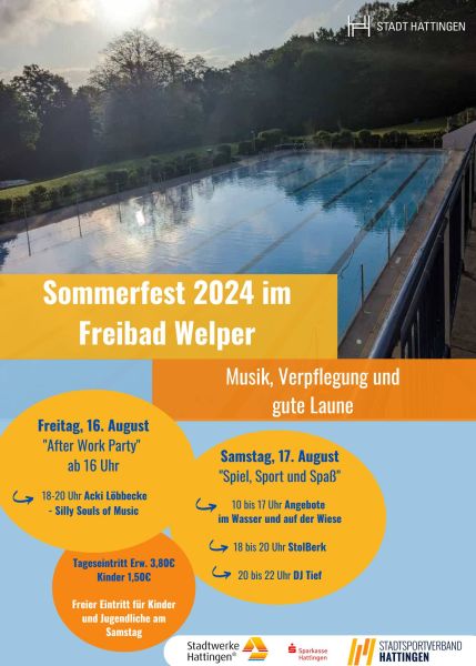 Plakat Sommerfest Freibad Welper